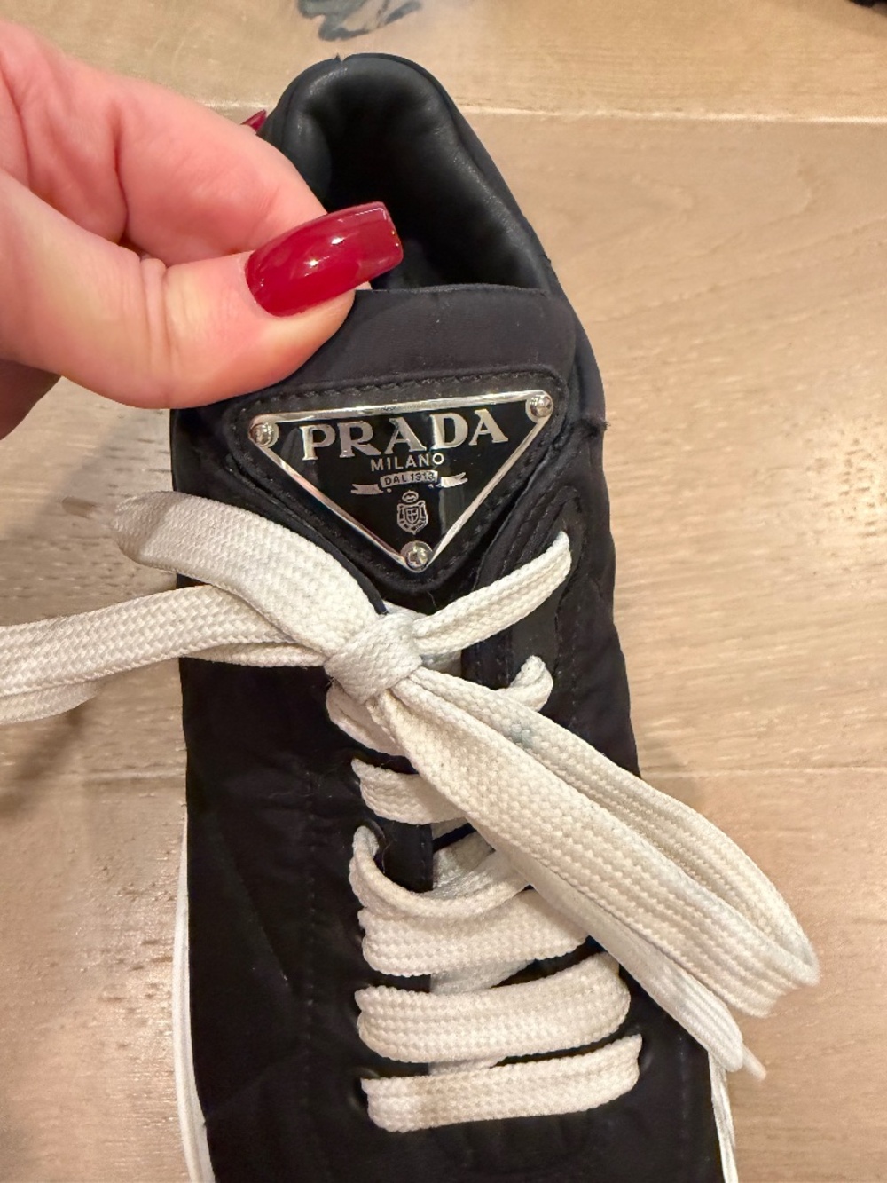 Prada Nylon black and white sneakers - Size 8